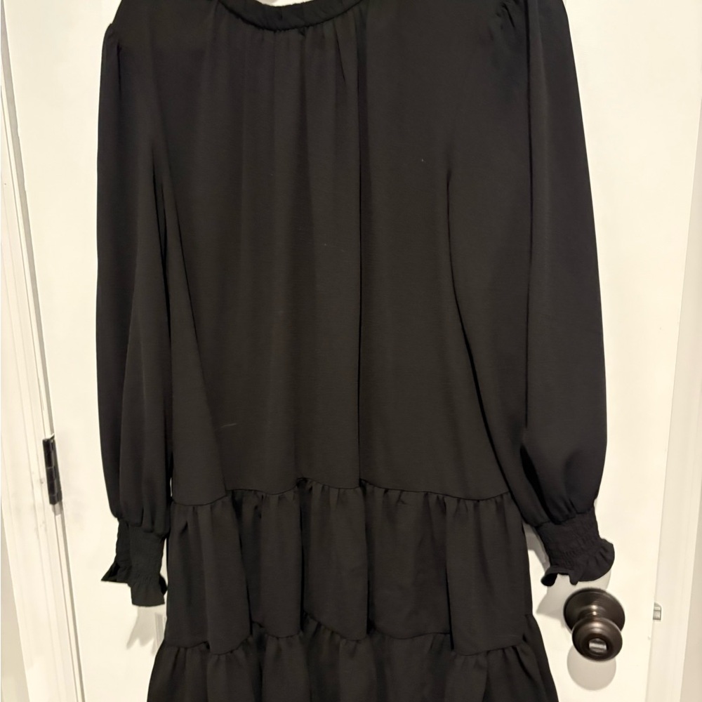 Elegant Black Tiered Dress